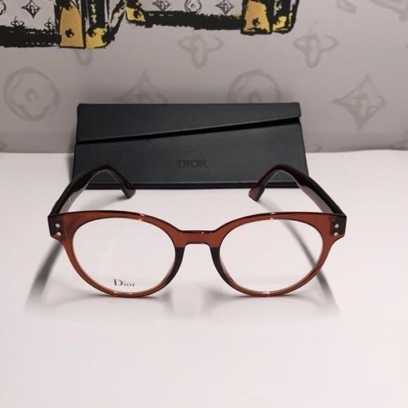 New Authentic Dior CD3 086 51 Ladies Aviator/Pilot Eyeglass Frames – Tortoise - Picture 7 of 12